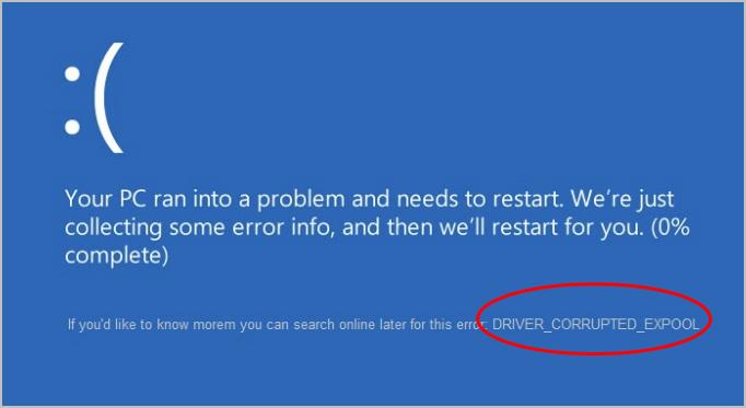 修復：Windows 10中驅動程序損壞的Expool錯誤