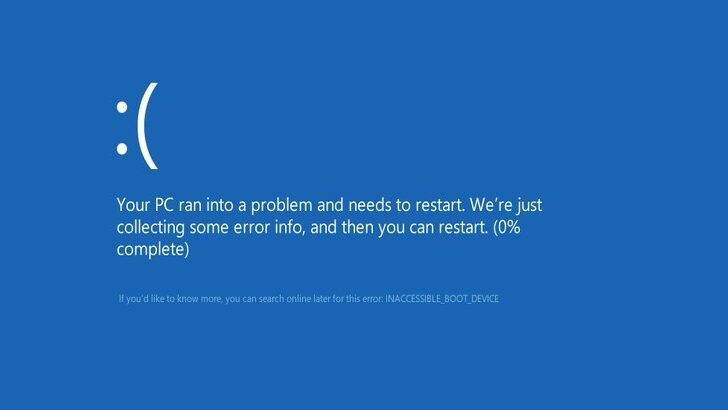 修復Windows 10中無法訪問的啟動設備錯誤