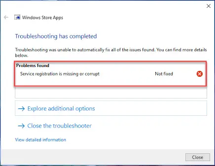 [修復]Windows 10中的服務註冊丟失或損壞