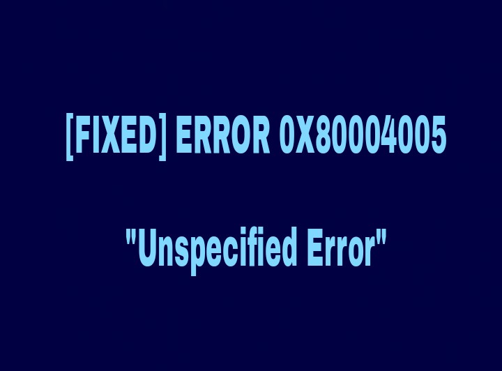 0x80004005修復