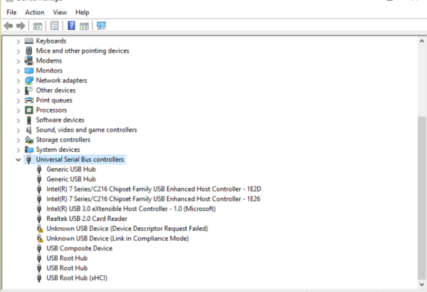 Probleem met apparaatdescriptorverzoek oplossen in Windows 8/8.1/10