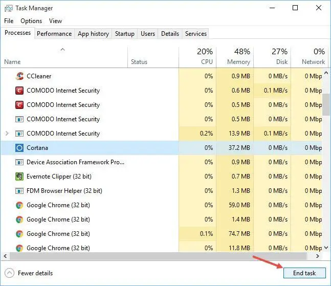 修復Windows 10搜索不起作用