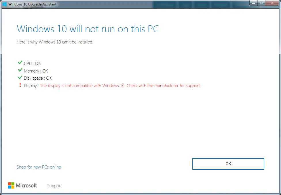 [已修復]顯示器與Windows 10不兼容