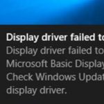 修復：Windows 10上的顯示驅動程序無法啟動錯誤