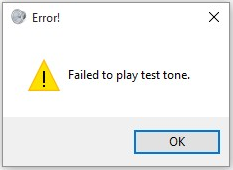無法在Windows中播放測試音