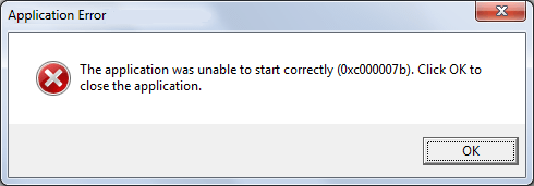 錯誤0xc000007b出現並顯示錯誤消息“應用程序無法正確啟動”