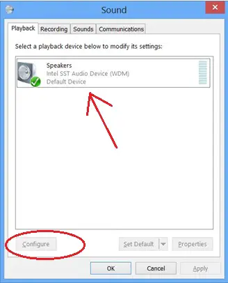 聲音播放配置無法在Windows中播放測試音