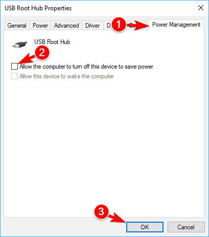 取消選中電源管理USB端口在Windows 10中不起作用