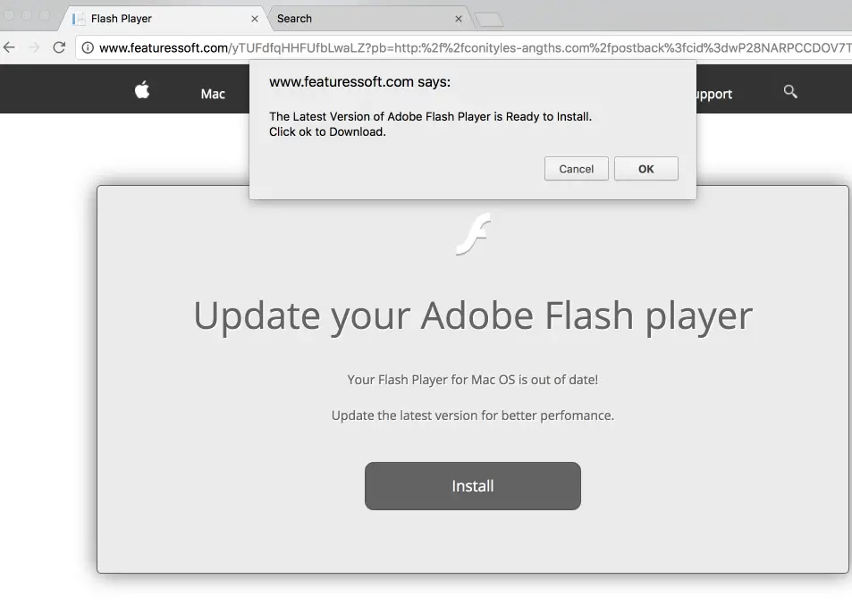 虛構的Adobe Flash Player更新彈出窗口傳播Akamaihd.net威脅