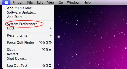 從 Mac 的 Finder 進入系統偏好設置