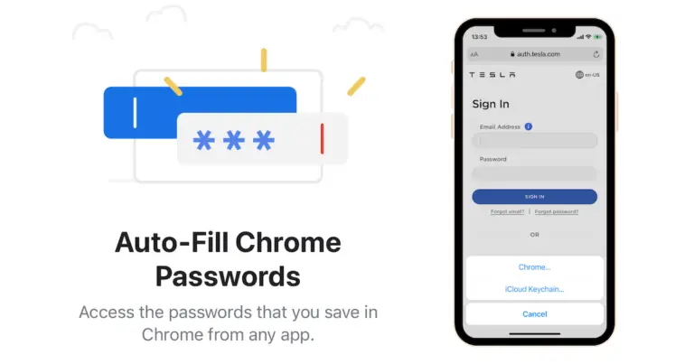 在 iPhone 獲取 Google Chrome 自動填充密碼