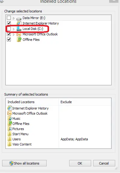 Windows 8.1 搜索文件