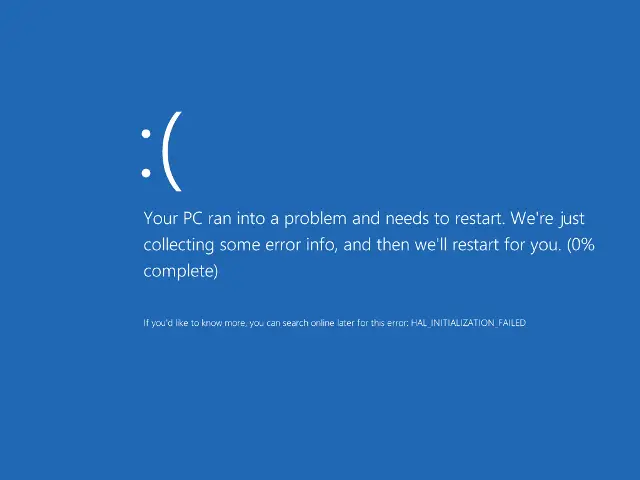 Windows 8 上的死機