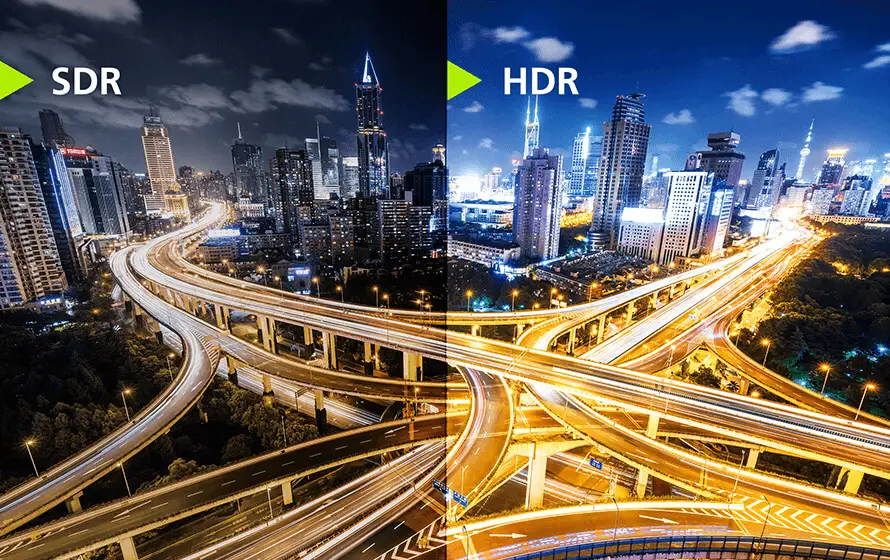 查看 SDR 和 HDR 圖像格式之間的色差
