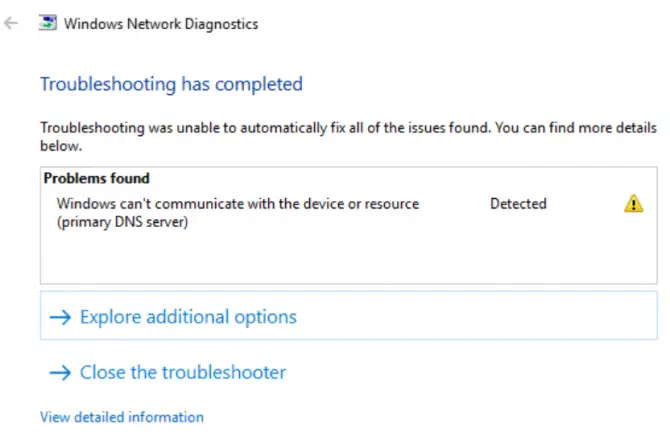 Windows 無法與設備或資源通信