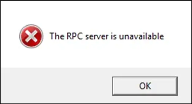 RPC 服務器不可用錯誤