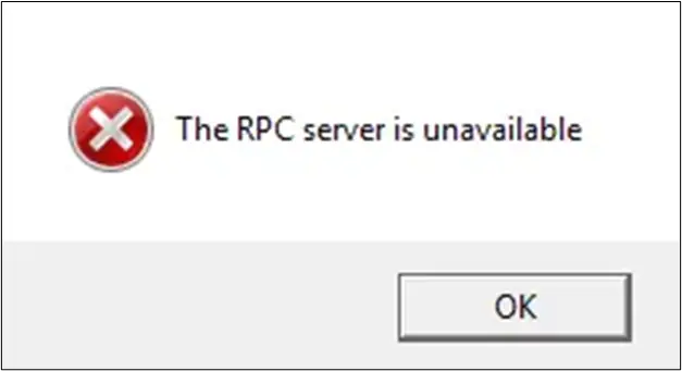 Windows 上的 RPC 服務器不可用錯誤消息