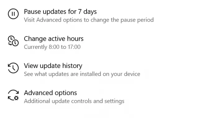 Windows 更新設置