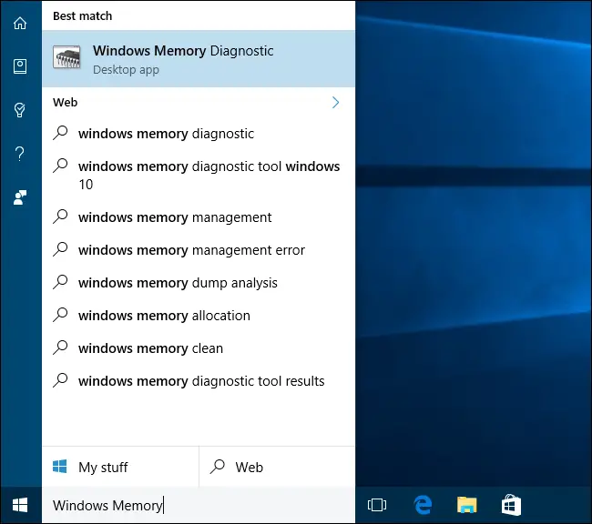 Windows minnediagnoseverktøy