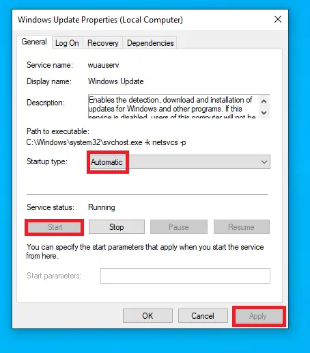 重新啟動 Windows 更新服務