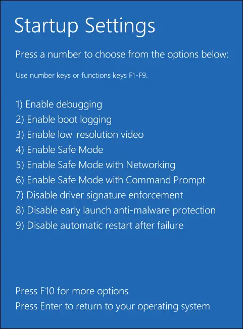 Windows 安全模式選項