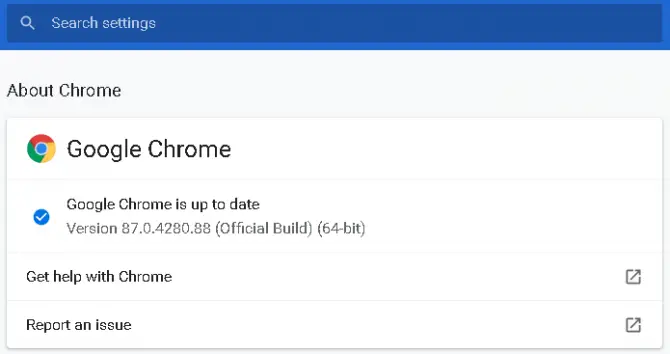 Як уручную абнавіць Google Chrome