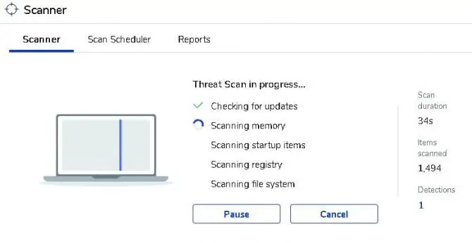 Malwarebytes 掃描程序 - 威脅掃描