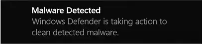 檢測到 Windows Defender 惡意軟件
