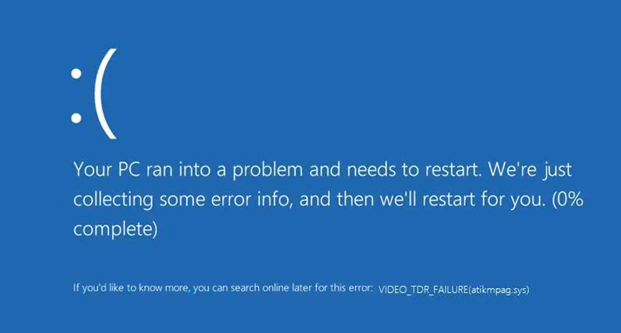 Video TDR FAILURE Blue Screen of Death Error Screen sa Windows 10