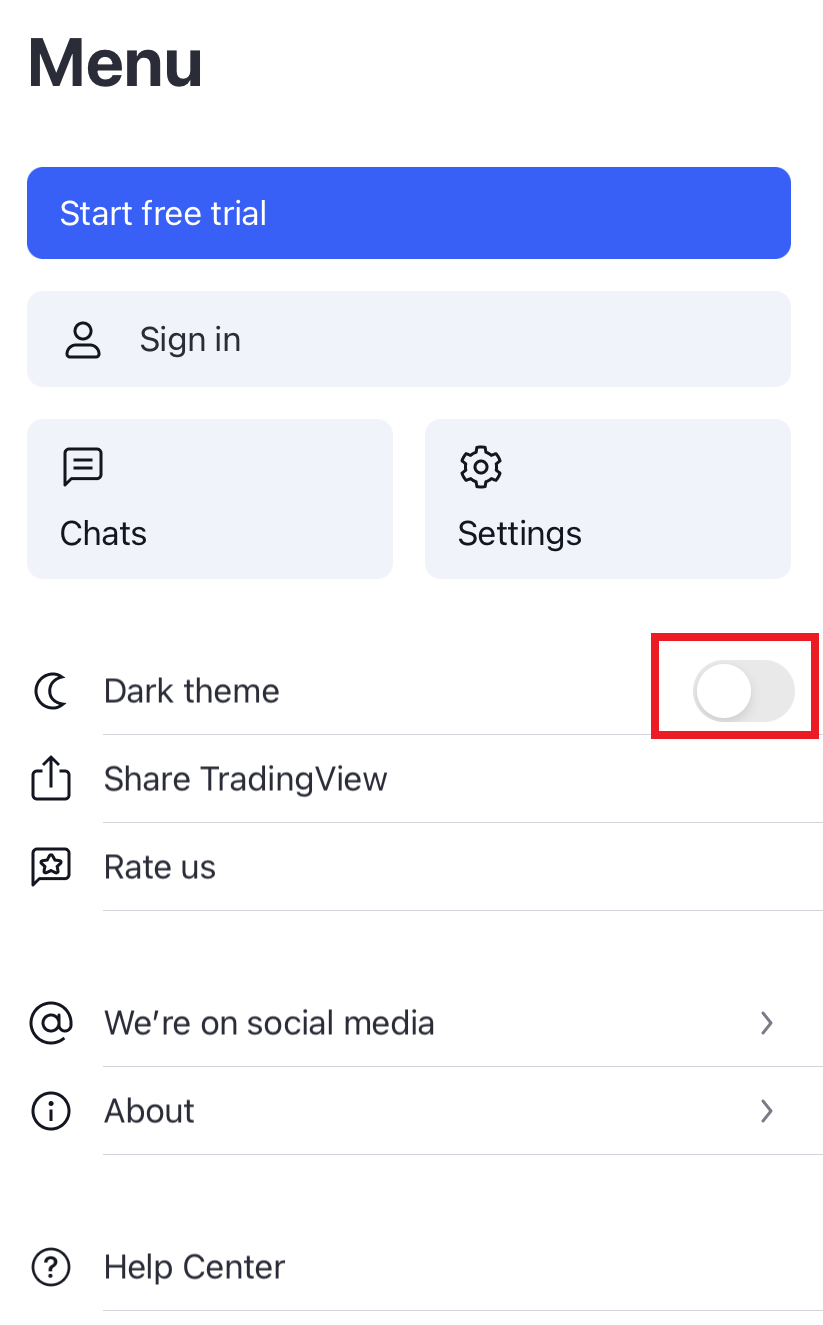 TradingView 黑暗模式