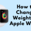 如何在 Apple Watch 上更改重量