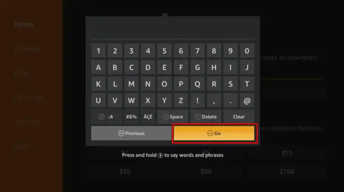 輸入 Netflix Android TV Apk URL