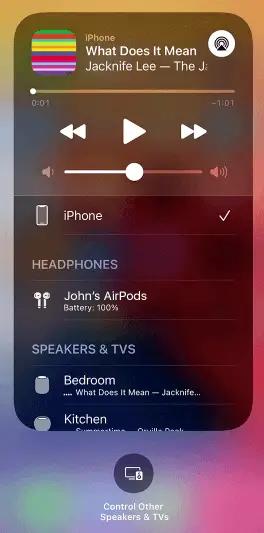 選擇 AirPlay 連接 Apple TV