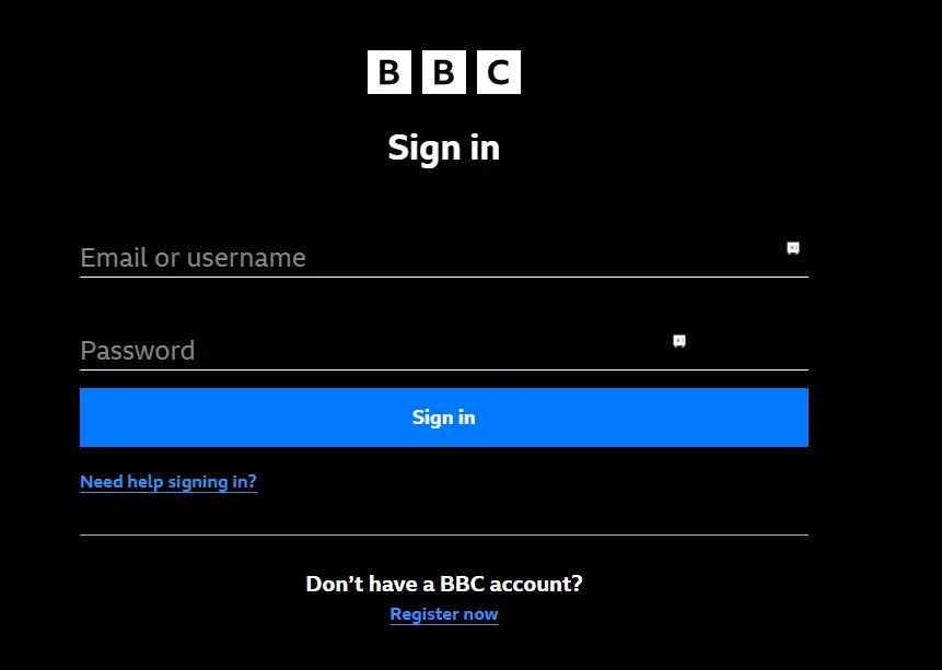 登錄您的 BBC 帳戶