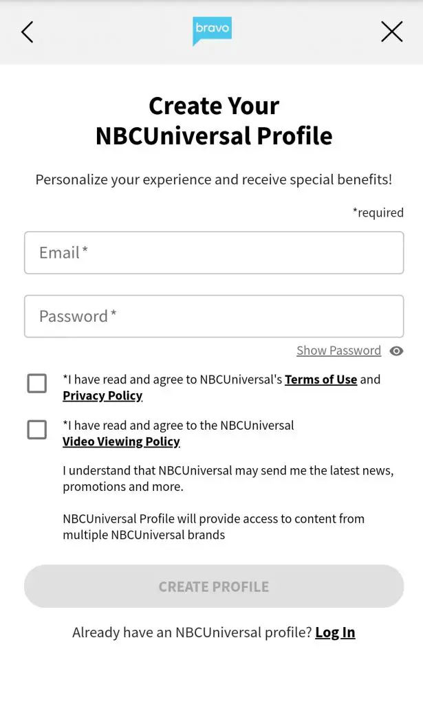 同意 NBCUniversal 的使用條款和隱私政策