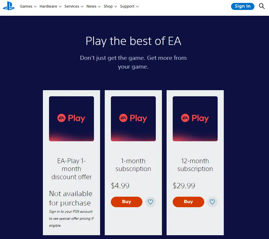 在 PlayStation 上獲取 EA Play 免費試用