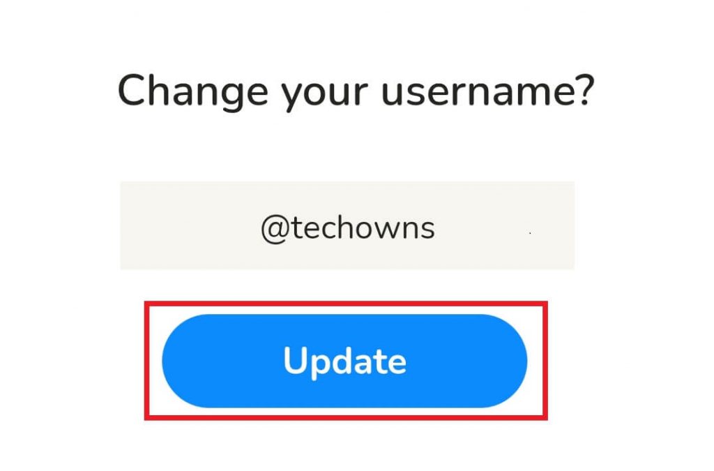 輸入用戶名並點擊更新