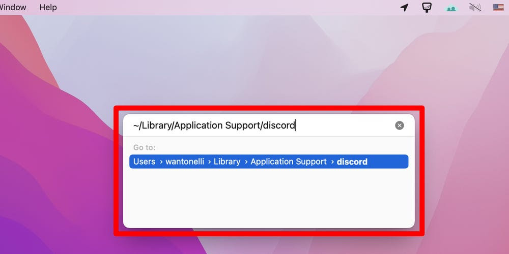 輸入 ~/Library/ApplicationSupport/discord/