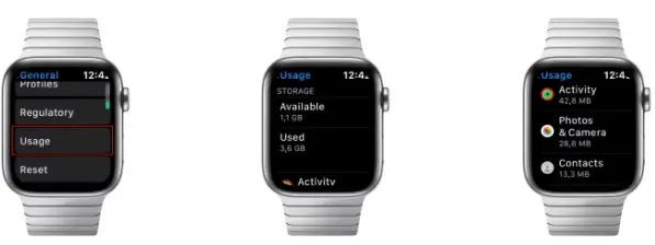 檢查 Apple Watch 的存儲空間