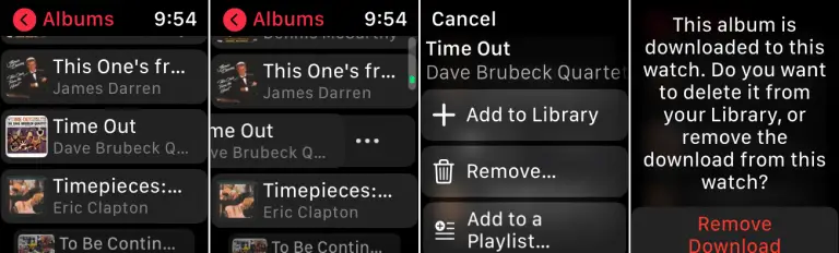 刪除音樂文件以釋放 Apple Watch 上的空間