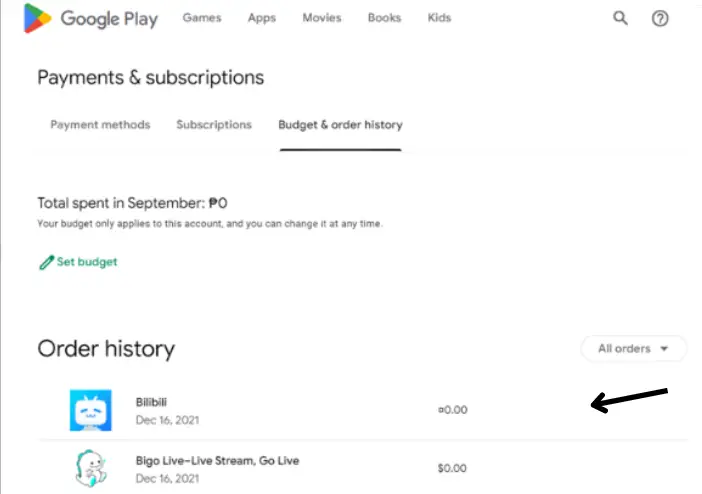 如何在 Google Play 商店中查看購買記錄