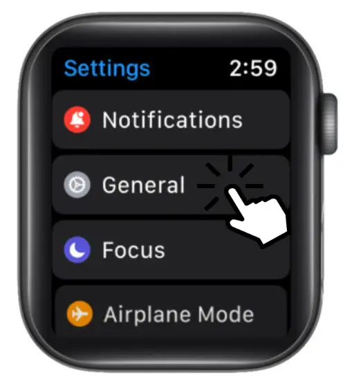 選擇通用以更新 Apple Watch