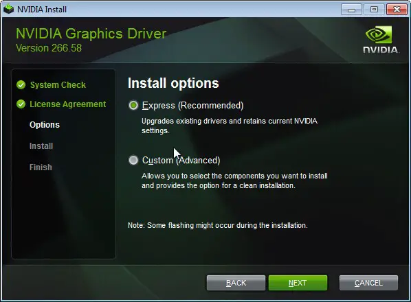 安裝 NVIDIA 驅動程序