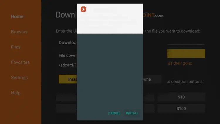 Firestick 上的 Aptoide TV
