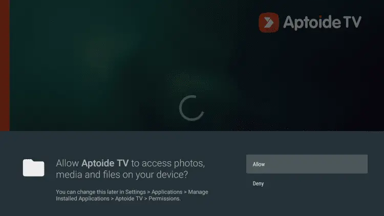 Fire TV 上的 Aptoide TV
