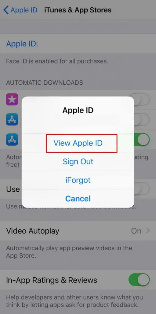 單擊查看 Apple ID