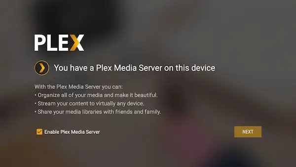 啟用 Plex 媒體播放器
