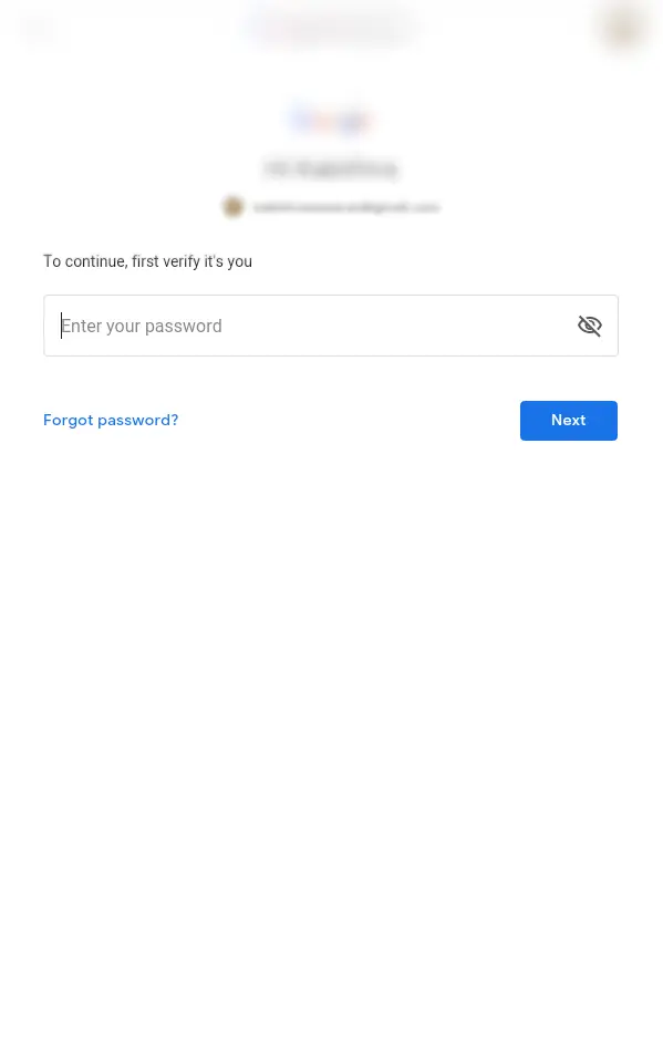 輸入 Gmail 密碼 - 如何在 Android 手機中永久刪除 Gmail 帳戶