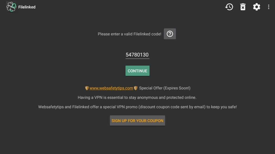 使用 FileLinked 在 Firestick 上使用 Kodi
