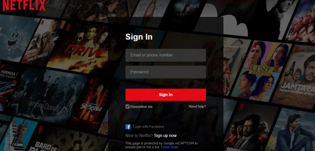登錄 Netflix 帳戶